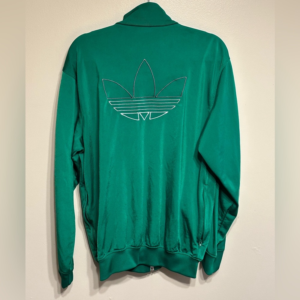 Vintage Adidas Men’s green  Label Ultrastar Nylon Zip Up Track Jacket size M - Picture 5 of 6